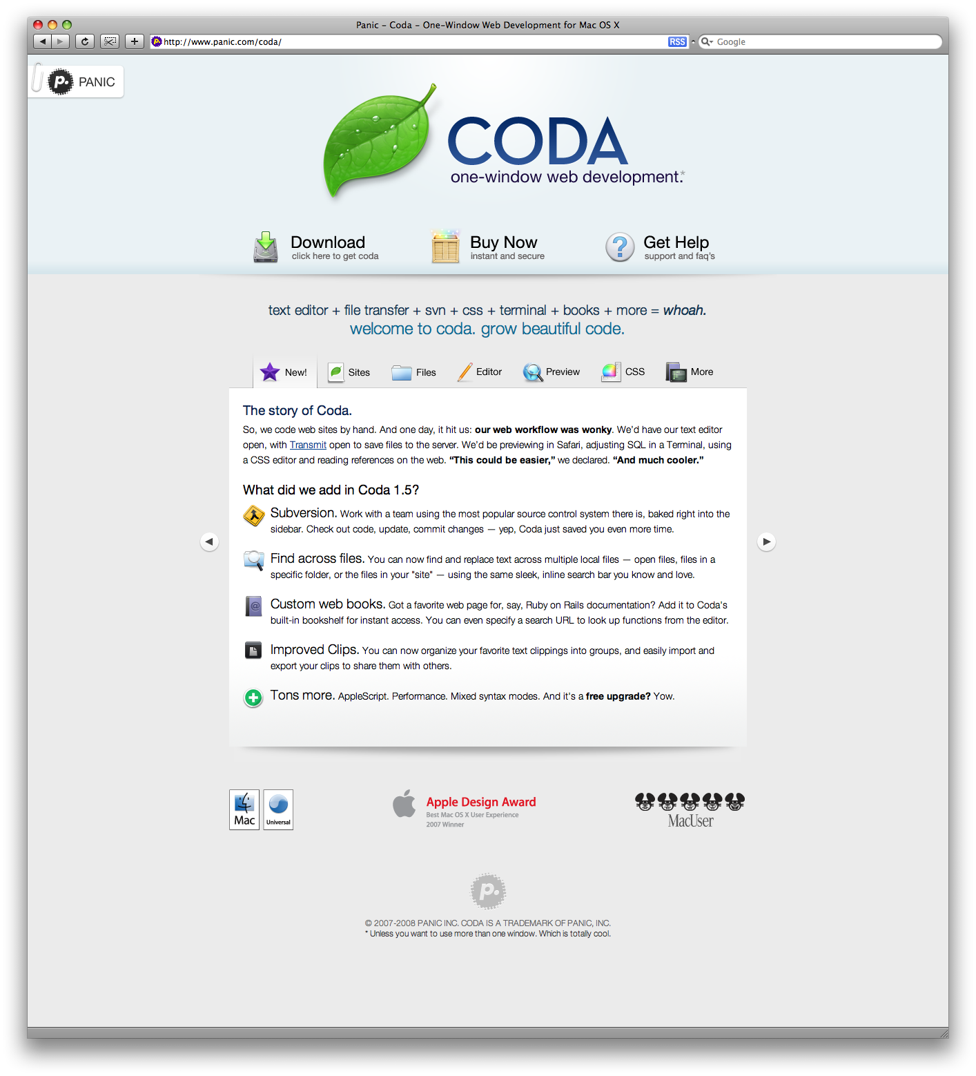 Panicsoftware CODA